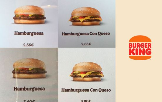 Cual es la hamburguesa mas barata de burger king
