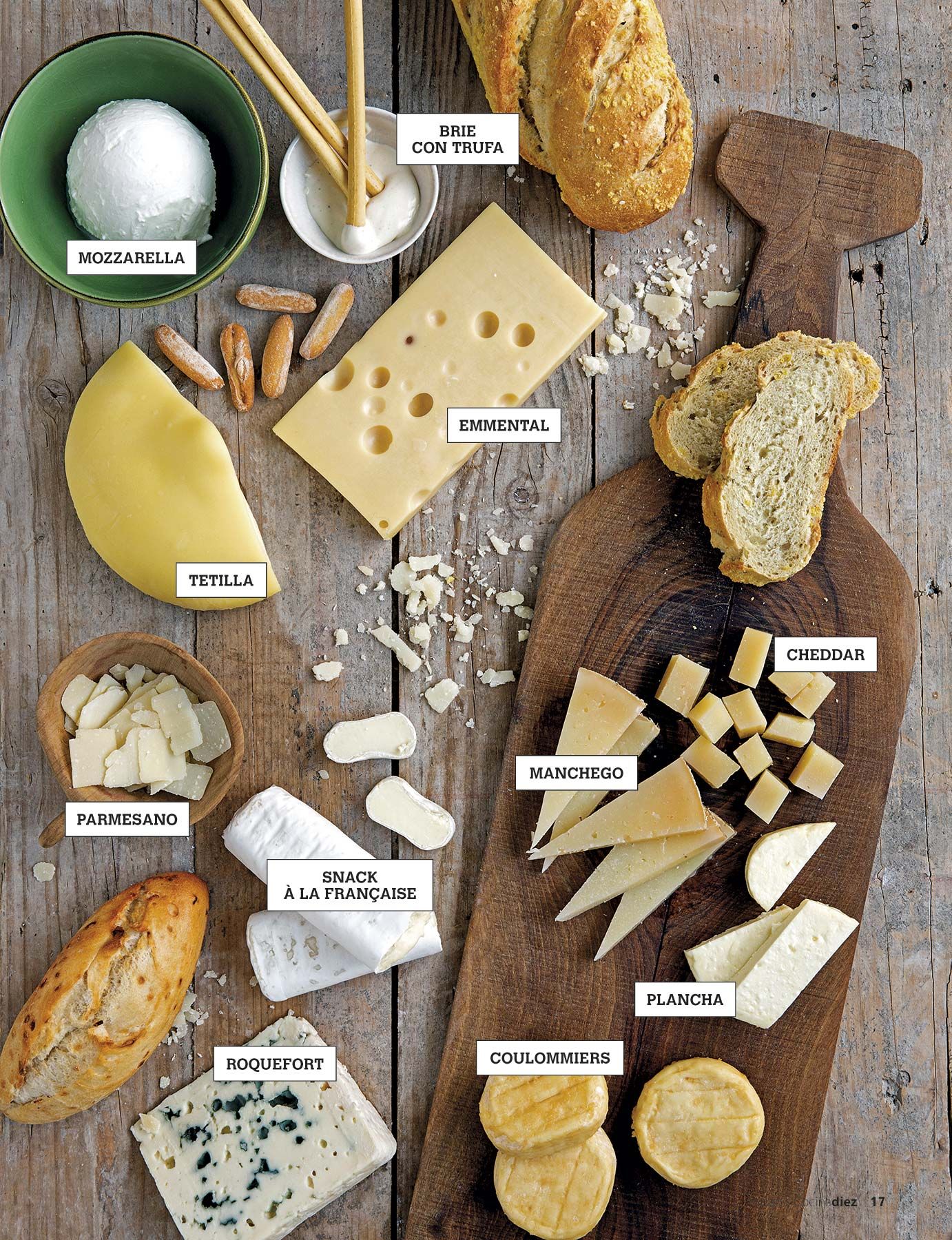 Cuántos tipos de quesos existen y cómo se llaman